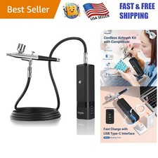 High-Pressure Rechargeable Airbrush Kit with Compressor - Lightweight  Portable