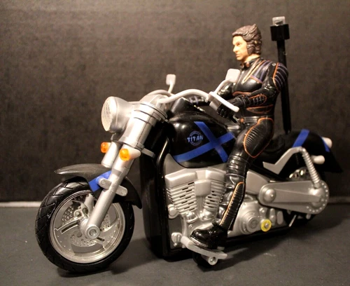 VTG Marvel Comic Action X-men Movie Wolverine Motorcycle Toy biz NO REMOTE