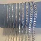 Italian Made Heavy Solid 925  Sterling Silver Curb Chain - For Men, Women & Boys