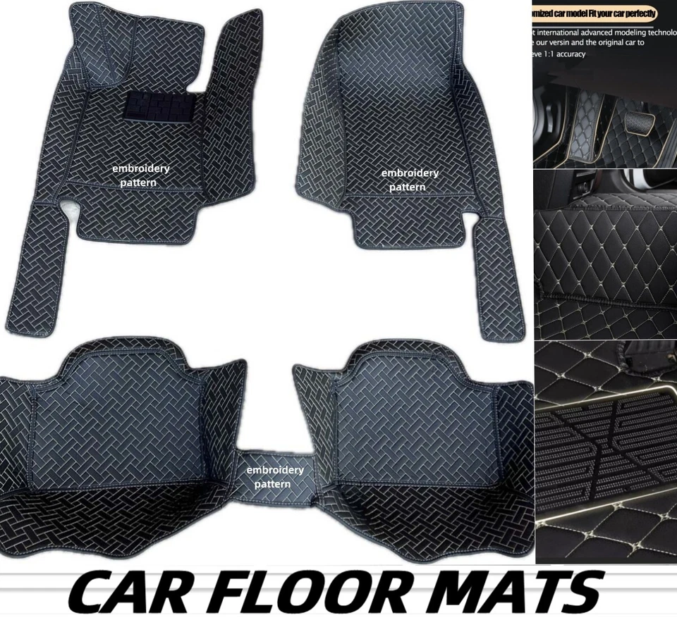 For Ferrari Car Floor Mats Waterproof Auto PU Leather All Weather Liners Luxury Foto 4 de 4