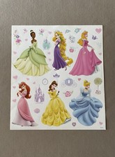 Full Sheet Of Disney Princess Stickers  Coloring Page On Back 38 Stickers New