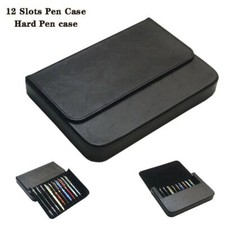 12 Slots Fountain Pen Case Bag Leather Storage Box Organizer Collection Gift US