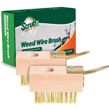 SCRUB IT Weed Remover Wire Cleaner Brush, For Concrete Surfaces Floors Crevices