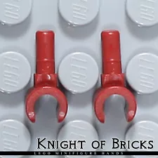 LEGO Minifigure Hands DARK RED Glove Pair Arms