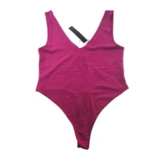 House of Harlow 1960 NWT Fuchsia Pink One Piece Thong Swimsuit Size XL