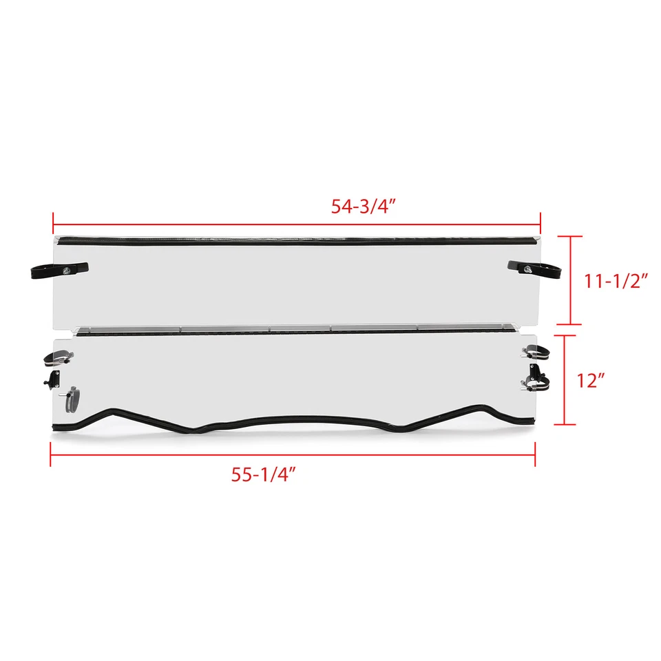 Parabrisas delantero transparente abatible inclinable abatible para Kawasaki Teryx/Teryx4 800 16-23 Foto 3 de 4