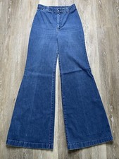 Vintage 1970  s Dittos Flare High Rise Jeans Light Blue Denim Sz 10 24" x 31"
