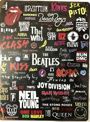FREE SHIPPING! BUY or make OFFER B4 it s SOLD! Rock band legends 12x16 TIN SIGN