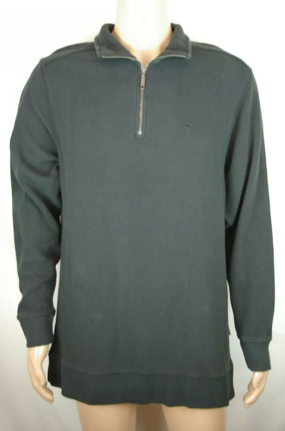 Wolverine Solid Black Long Sleeve Quarter Zip Swe… - image 9