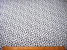 Patriotic Quilt Fabric 1 5/8 Yard Navy Blue Stars on White Cotton 4th of July