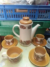 Royal Worcester Group Palissy Kismet Retro Vintage Tea Coffee Set Cups Saucers