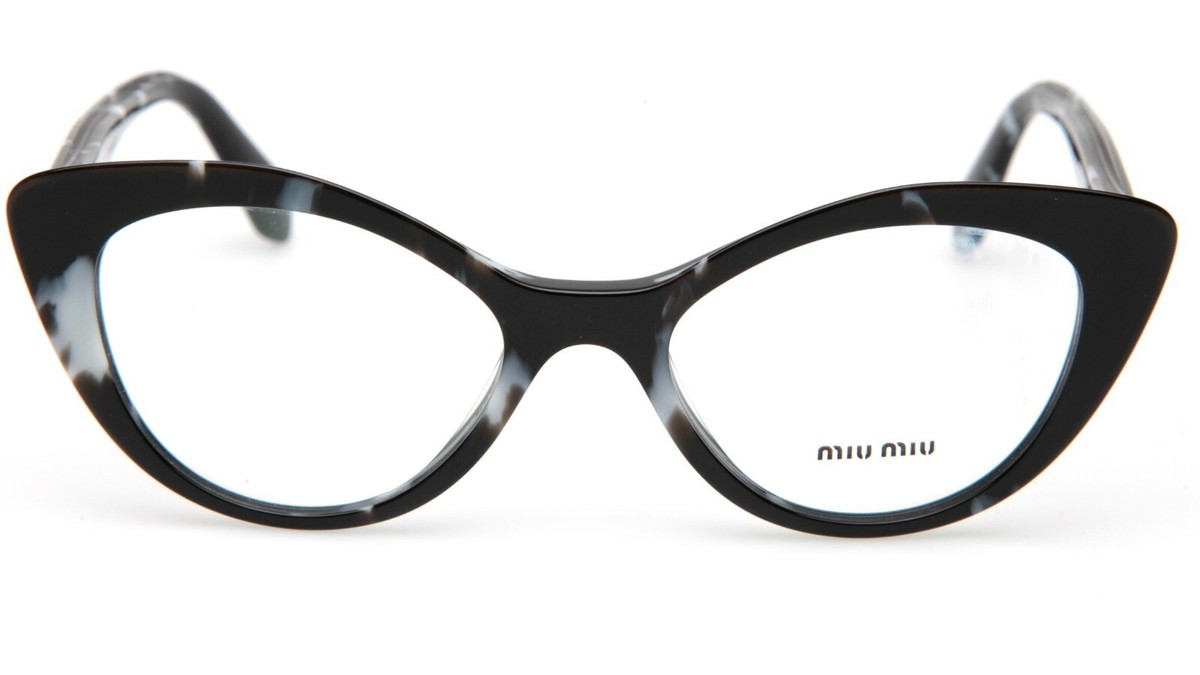 NEW MIU MIU VMU 01R PC7-1O1 Black EYEGLASSES 50-18-140mm