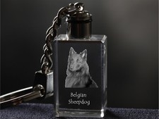 Belgian Sheepdog, Crystal Keyring, Keychain, High Quality, Crystal Animals USA