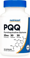 Nutricost PQQ (Pyrroloquinoline Quinone) 20mg, 30 Capsules - Vegetarian Capsules