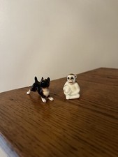 Vintage Boxer Dog Miniature Figurine & Miniature Monkey Figurine Lot Of 2