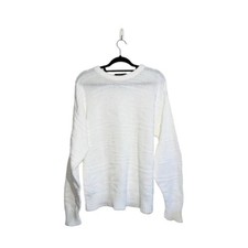 Eddie Bauer Vintage White Heavyweight Cable Knit Sweater Medium Women  s
