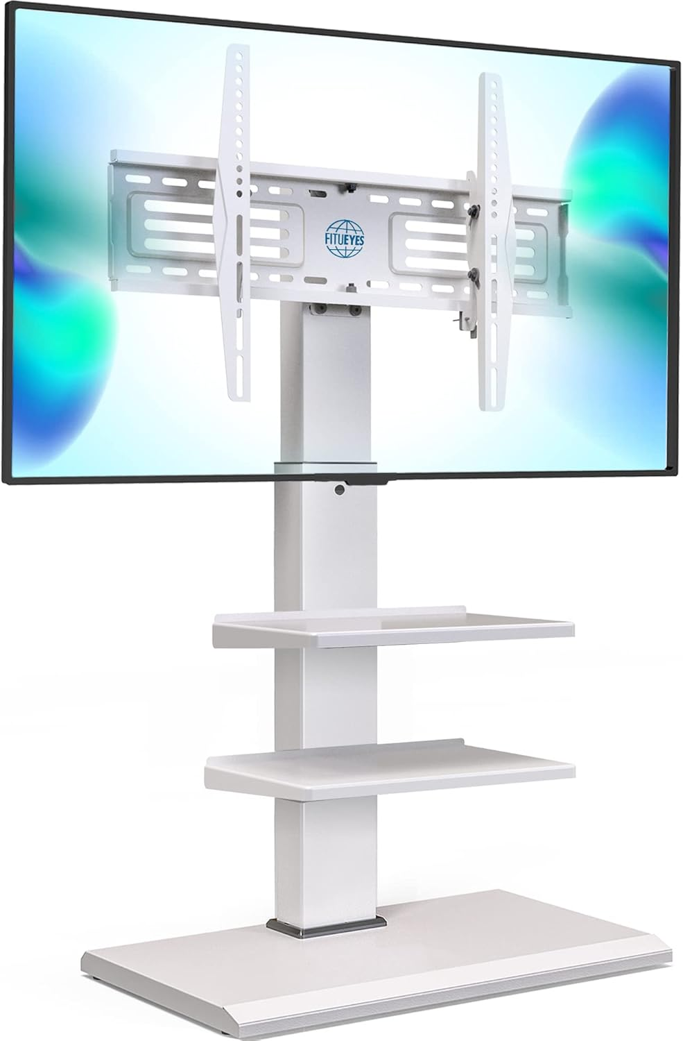 Iron Base Universal Floor TV Stand Corner Swivel Tilt Mount for 32-75 Inch TV...