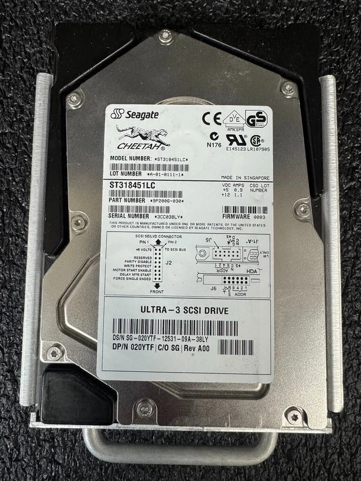 Dell 20YTF ST318451LC 18.4GB 15K RPM 4MB Ultra-160 SCSI Hot-Pluggable 80Pin - Image 2 of 4