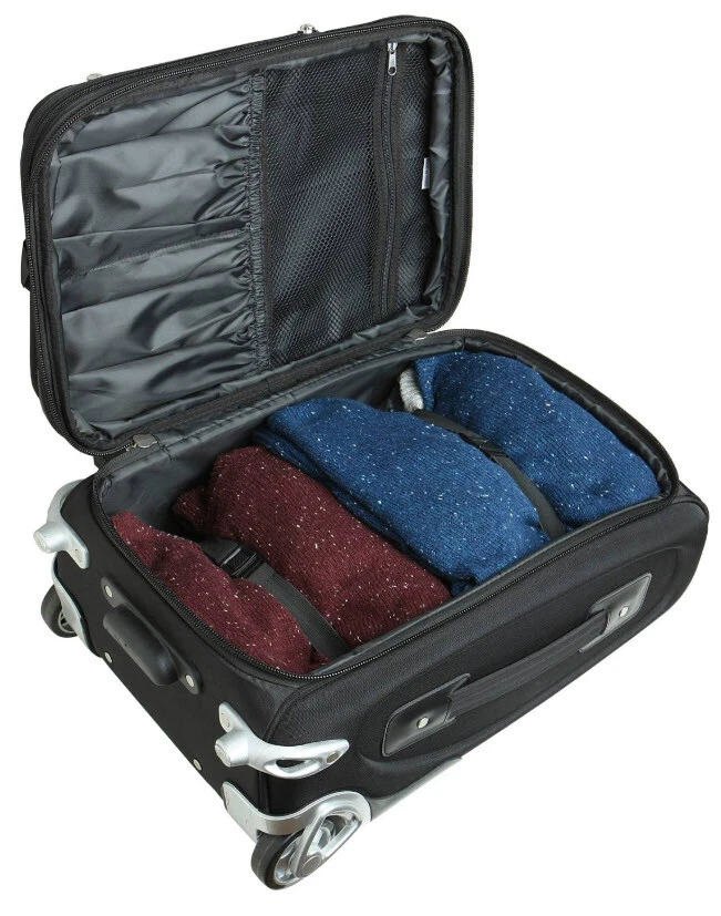 NFL Indianapolis Colts 21 pulgadas Maleta de mano blanda negra de Denco Foto 2 de 2