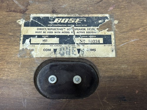 Vintage Bose 901 Series I ~ Direct Reflecting Speaker ~ Made in USA ~ SINGLE #1 - Picture 9 of 14