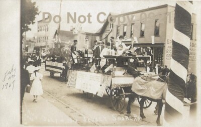 RPPC Real Photo Postcard Of The N.Y.C & H.R Parade Float  1907 Jersey Shore, Pa