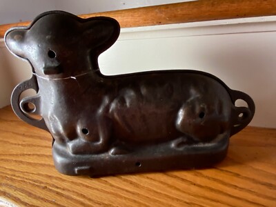 希少! ビンテージ! MILLANT-DEROUX 松脂 アルミ缶 黒猫 Vtg GRISWOLD Cast Iron Lamb Baking Cake Mold #866 Part Nos 921