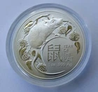 1 $ 2020 AUSTRALIA ? RAM LUNAR YEAR OF THE RAT - 1 OZ 999 SILVER ???