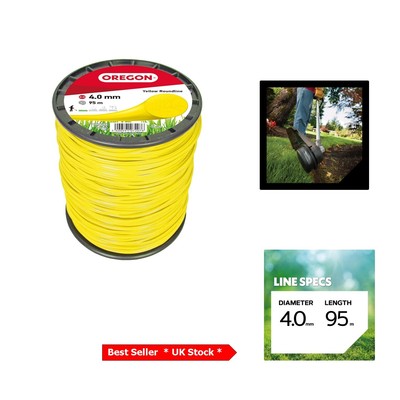 Robuster 4 mm Nylon-Trimmerdraht - 95 m Schnur für langanhaltende Leistung