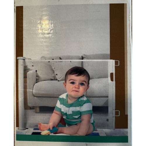 Retractable Baby Gate Up to 110" Wide and 34" Tall Open Box Never Installed - Picture 4 of 4