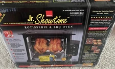Ronco Jr. Showtime Model 2500 Rotisserie BBQ Oven Black New With Open Box