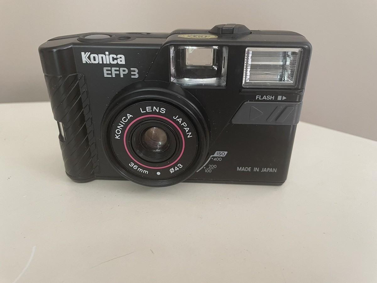 Vintage Rare Konica EFP3 36mm Point Shoot Film Camera W