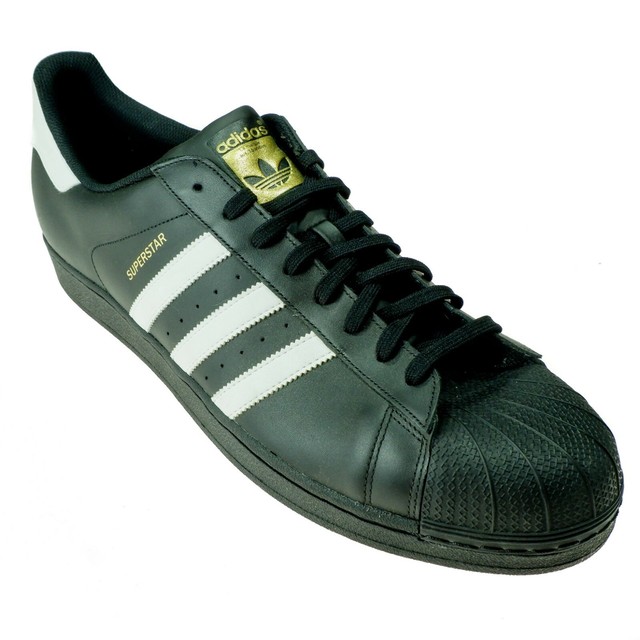 Adidas Original Men's SUPERSTAR Size 20 Leather Black White Gold NEW NWOB | eBay
