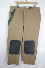 Vintage Arborist Logger Pants Suspenders Canvas Talon Zippers USA Made Size L