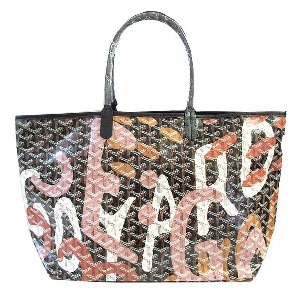 Goyard Saint Louis PM Tote Bag Lettres Camouflage Black Pink Purse