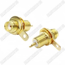 50x SMA Connector Panel Mount Jack Female With Bulkhead Nut Handle Solder Cup