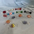 Lot of 14 Vintage Hand Made Art Glass Murano Style Candy Pieces