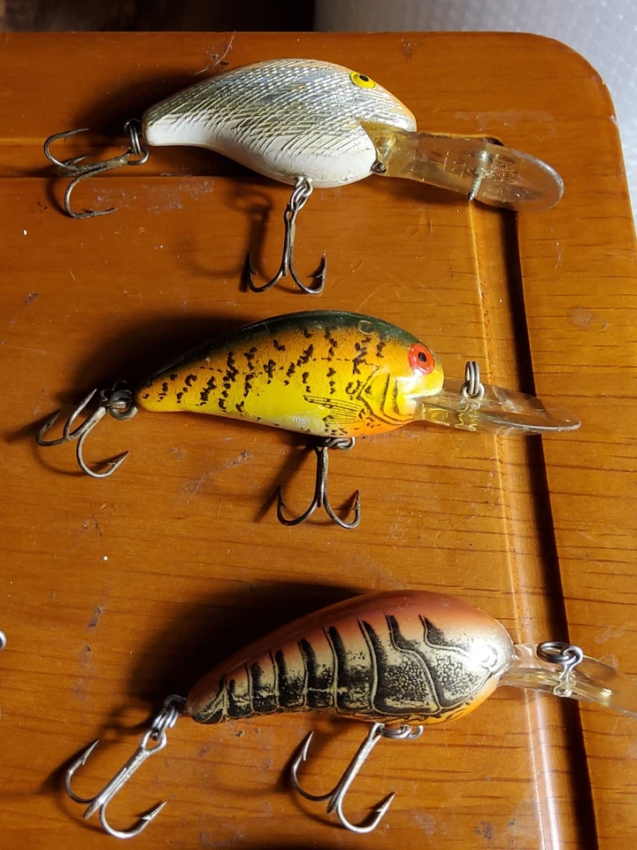 🎣 Lot of 10 Vintage Crankbait Fishing Lures – Bomber, Rebel, Deep & Shallow - Image 4 of 4