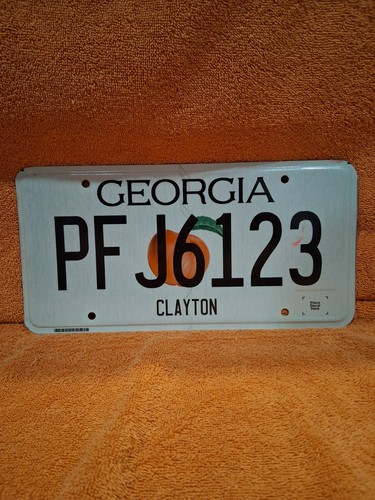 GEORGIA PEACH # PFJ 6123 LICENSE PLATE