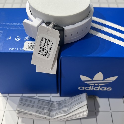 ADIDAS SANTIAGO - MENS WHITE RUBBER 41mm - QUARTZ ANALOG WATCH - NEW IN BOX - Picture 7 of 7