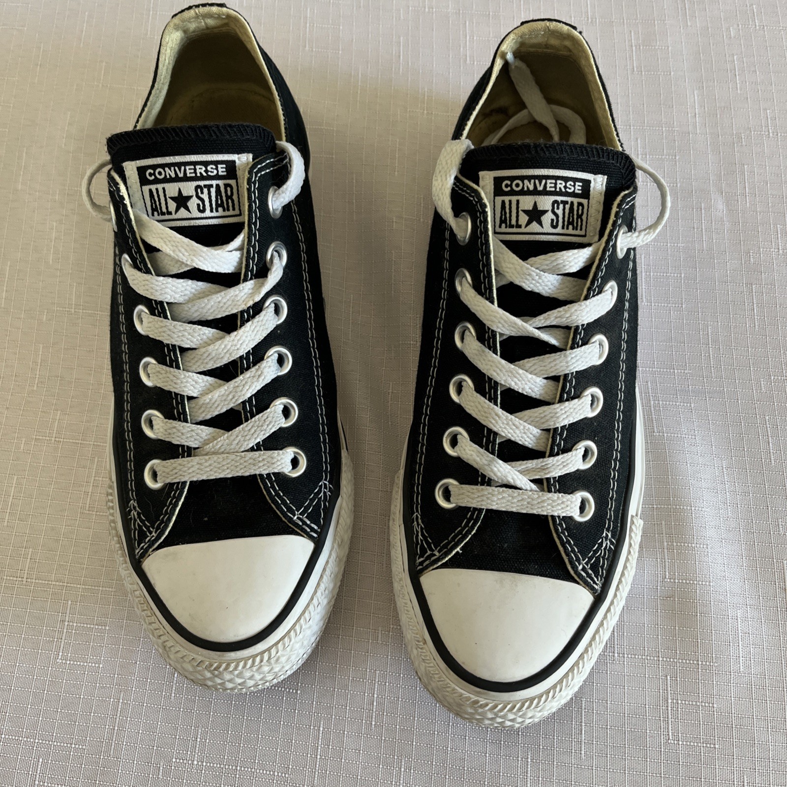 Converse Chuck Taylor All Star Size 5M/7W US Low Top Black Canvas Shoes A1