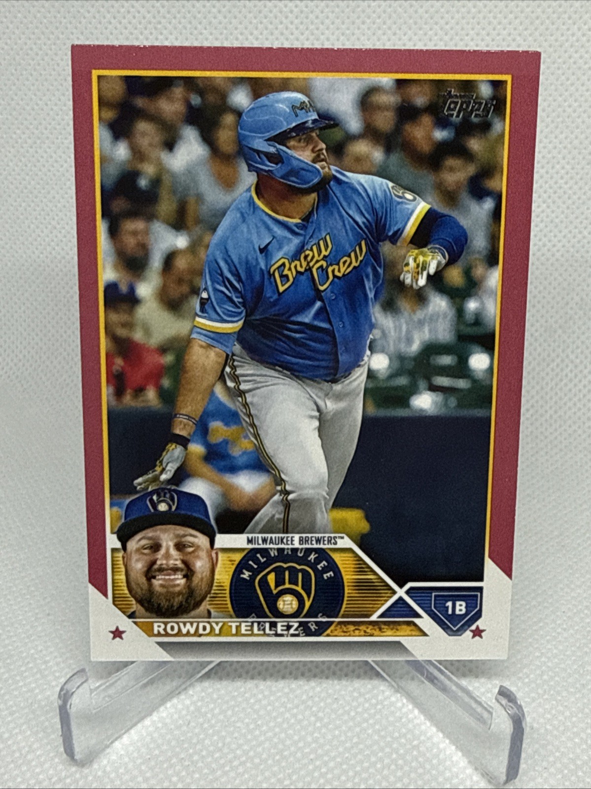 Rowdy Tellez 2023 Topps Mothers Day Pink #598 # /50 Brewers