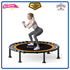 40"/48" Foldable Mini Trampoline Load 330lbs, Portable Exercise Rebounder with D