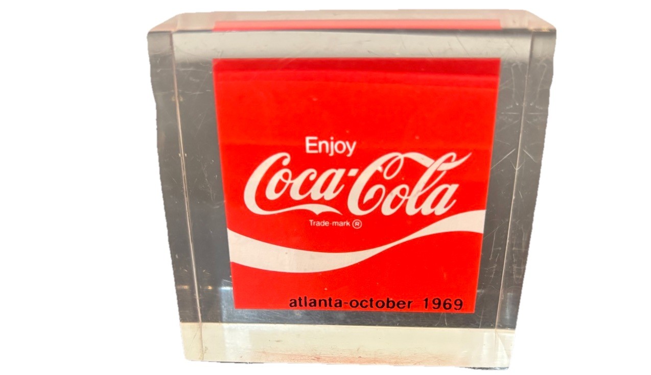 Vintage Coca Cola PaperweightAtlanta 1969.