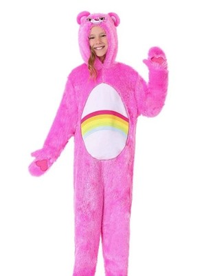 Care Bears Child Classic Pink Cheer Bear Costume Y2K Halloween Dress Up