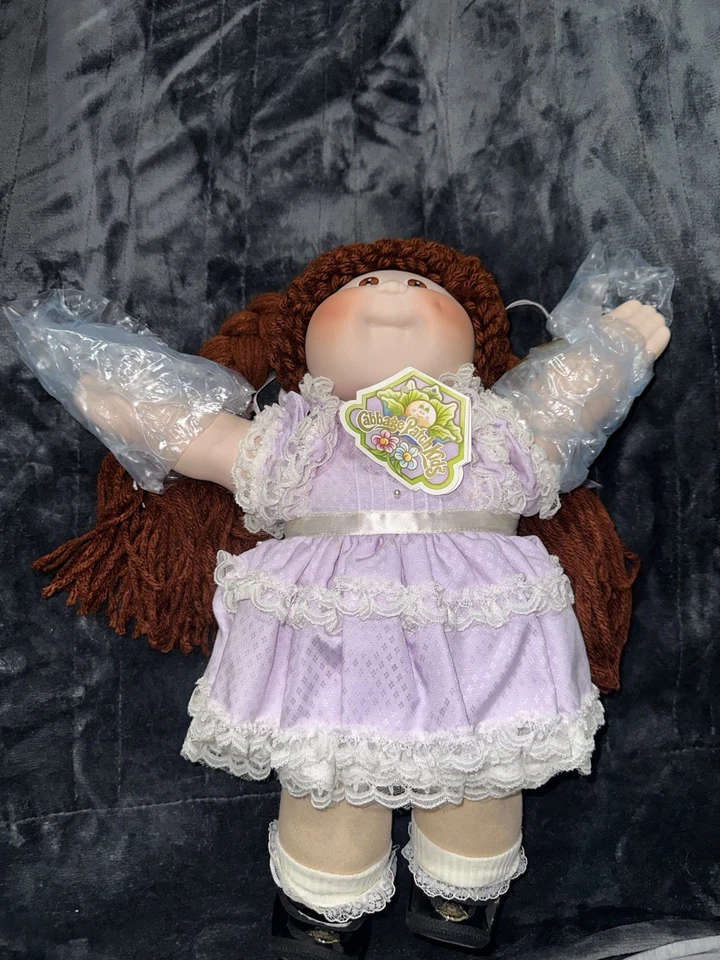 Muñeca de porcelana Cabbage Patch vintage 1984 Stephanie Anne cabeza roja nueva con etiquetas Foto 2 de 4
