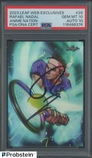 2023 Leaf Web Exclusives Rafael Nadal Anime Nation 5/78 PSA 10 Auto 10
