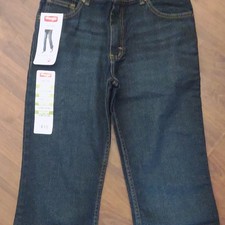 Wrangler Five Star Boys Bootcut Dark Wash Blue Denim Jeans Size 14 Regular