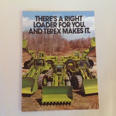 Vintage 1978 The New Terex 72-Series Loaders Color Fold Out Brochure Specs GM