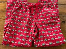 Vineyard Vines Women  s Pajama Pants Christmas Trees Holiday Pink Whale Sz Small
