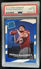 2017 Panini Donruss Patrick Mahomes II RC Rated #327 Chiefs PSA 10 Rookie